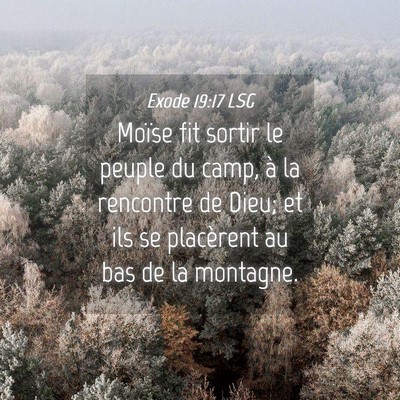 Picture 04 - Exode 19:17 LSG - Moïse fit sortir le peuple du camp, à la - Bible Verse Picture