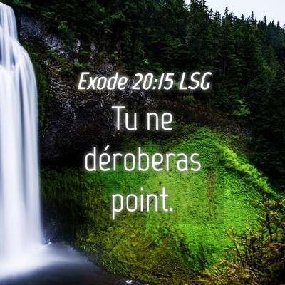 Picture 04 - Exode 20:15 LSG - Tu ne déroberas - Bible Verse Picture