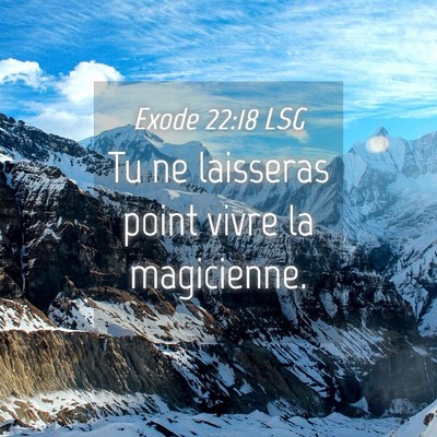 Picture 04 - Exode 22:18 LSG - Tu ne laisseras point vivre la - Bible Verse Picture