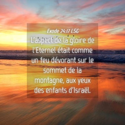 Picture 04 - Exode 24:17 LSG - L'aspect de la gloire de l'Eternel était comme - Bible Verse Picture