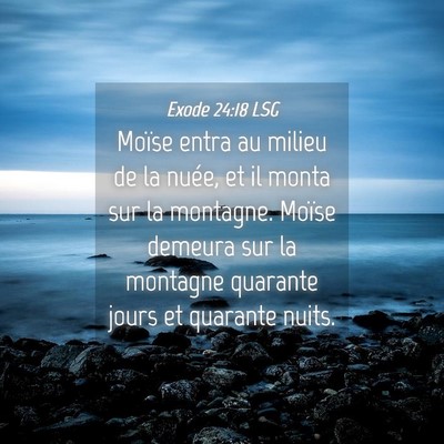 Picture 04 - Exode 24:18 LSG - Moïse entra au milieu de la nuée, et il monta - Bible Verse Picture