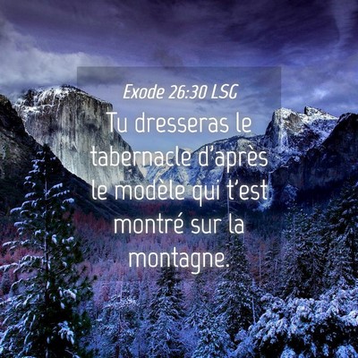 Picture 04 - Exode 26:30 LSG - Tu dresseras le tabernacle d'après le modèle - Bible Verse Picture