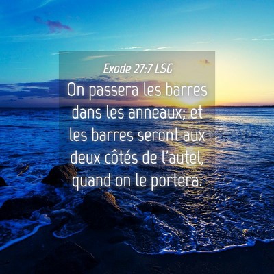Picture 04 - Exode 27:7 LSG - On passera les barres dans les anneaux; et les - Bible Verse Picture