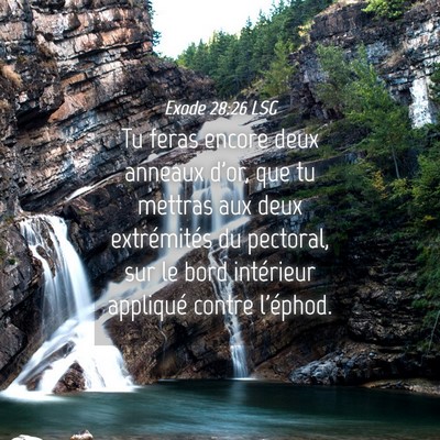 Picture 04 - Exode 28:26 LSG - Tu feras encore deux anneaux d'or, que tu mettras - Bible Verse Picture