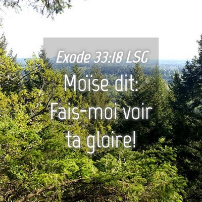 Picture 04 - Exode 33:18 LSG - Moïse dit: Fais-moi voir ta - Bible Verse Picture