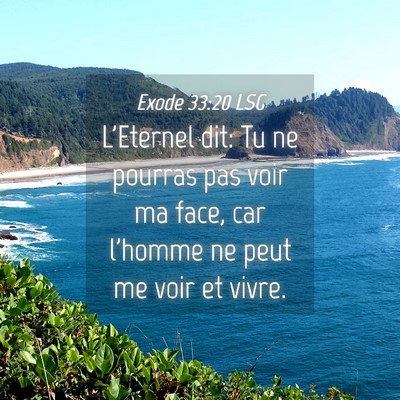 Picture 04 - Exode 33:20 LSG - L'Eternel dit: Tu ne pourras pas voir ma face, - Bible Verse Picture