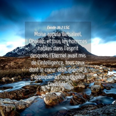 Picture 04 - Exode 36:2 LSG - Moïse appela Betsaleel, Oholiab, et tous les - Bible Verse Picture