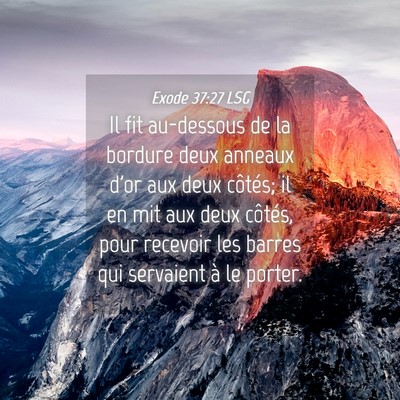 Picture 04 - Exode 37:27 LSG - Il fit au-dessous de la bordure deux anneaux d'or - Bible Verse Picture