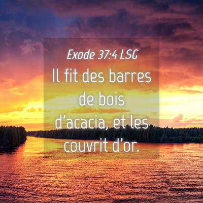 Picture 04 - Exode 37:4 LSG - Il fit des barres de bois d'acacia, et les - Bible Verse Picture
