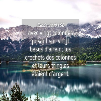 Picture 04 - Exode 38:10 LSG - avec vingt colonnes posant sur vingt bases - Bible Verse Picture