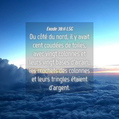 Picture 04 - Exode 38:11 LSG - Du côté du nord, il y avait cent coudées de - Bible Verse Picture