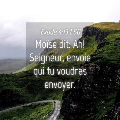 Picture 04 - Exode 4:13 LSG - Moïse dit: Ah! Seigneur, envoie qui tu voudras - Bible Verse Picture