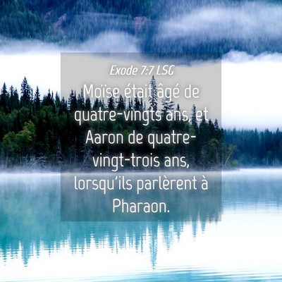 Picture 04 - Exode 7:7 LSG - Moïse était âgé de quatre-vingts ans, et - Bible Verse Picture