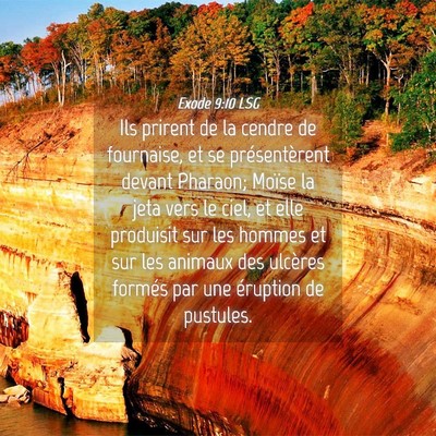 Picture 04 - Exode 9:10 LSG - Ils prirent de la cendre de fournaise, et se - Bible Verse Picture