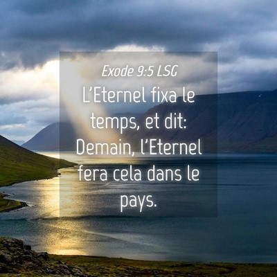 Picture 04 - Exode 9:5 LSG - L'Eternel fixa le temps, et dit: Demain, - Bible Verse Picture
