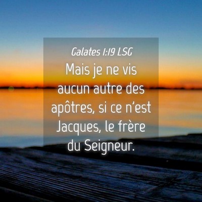 Picture 04 - Galates 1:19 LSG - Mais je ne vis aucun autre des apôtres, si ce - Bible Verse Picture