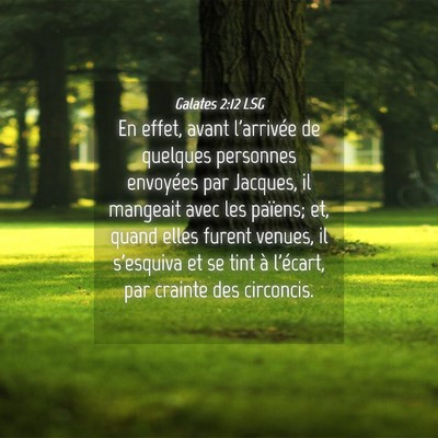 Picture 04 - Galates 2:12 LSG - En effet, avant l'arrivée de quelques personnes - Bible Verse Picture