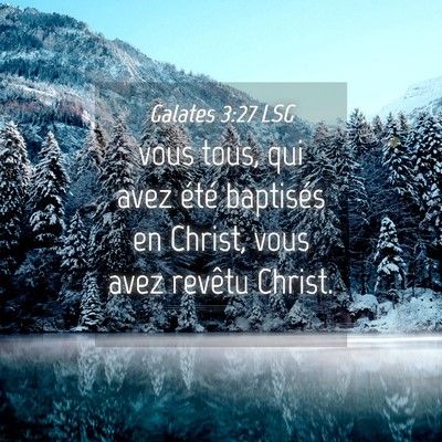 Picture 04 - Galates 3:27 LSG - vous tous, qui avez été baptisés en Christ, - Bible Verse Picture