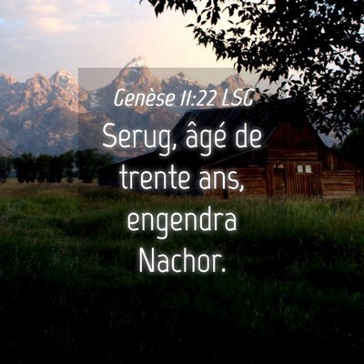 Picture 04 - Genèse 11:22 LSG - Serug, âgé de trente ans, engendra - Bible Verse Picture