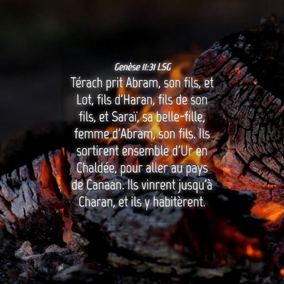 Picture 04 - Genèse 11:31 LSG - Térach prit Abram, son fils, et Lot, fils - Bible Verse Picture