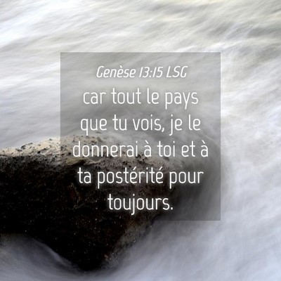Picture 04 - Genèse 13:15 LSG - car tout le pays que tu vois, je le donnerai à - Bible Verse Picture