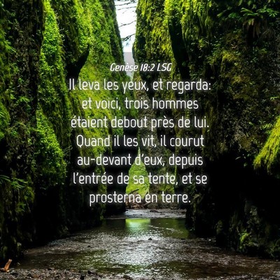 Picture 04 - Genèse 18:2 LSG - Il leva les yeux, et regarda: et voici, trois - Bible Verse Picture