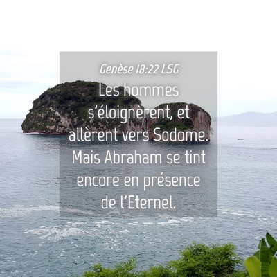 Picture 04 - Genèse 18:22 LSG - Les hommes s'éloignèrent, et allèrent vers - Bible Verse Picture