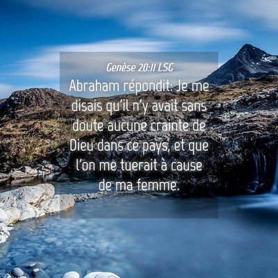 Picture 04 - Genèse 20:11 LSG - Abraham répondit: Je me disais qu'il n'y avait - Bible Verse Picture