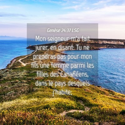Picture 04 - Genèse 24:37 LSG - Mon seigneur m'a fait jurer, en disant: Tu ne - Bible Verse Picture