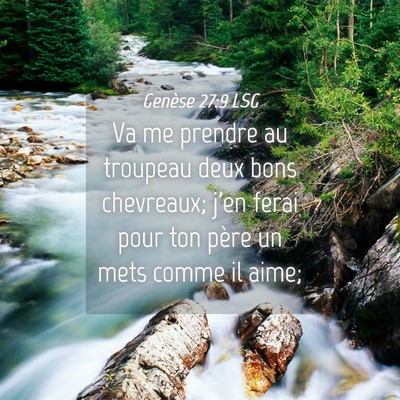 Picture 04 - Genèse 27:9 LSG - Va me prendre au troupeau deux bons chevreaux; - Bible Verse Picture