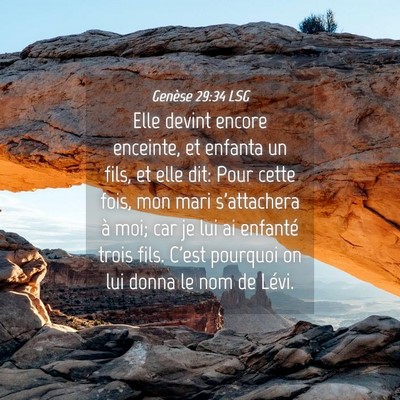 Picture 04 - Genèse 29:34 LSG - Elle devint encore enceinte, et enfanta un fils, - Bible Verse Picture