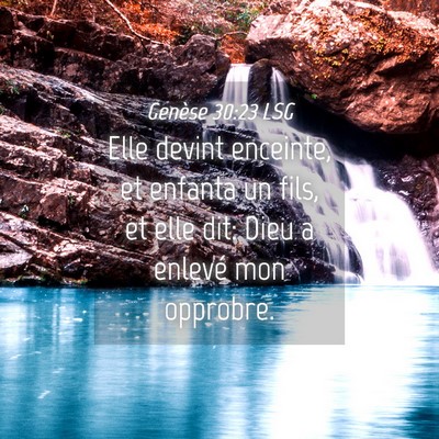 Picture 04 - Genèse 30:23 LSG - Elle devint enceinte, et enfanta un fils, et elle - Bible Verse Picture