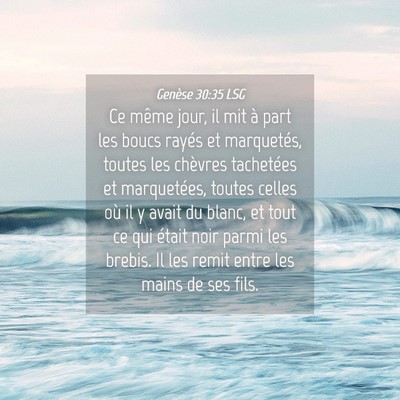 Picture 04 - Genèse 30:35 LSG - Ce même jour, il mit à part les boucs rayés et - Bible Verse Picture