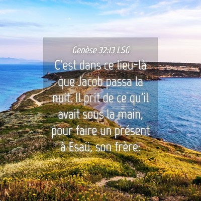 Picture 04 - Genèse 32:13 LSG - C'est dans ce lieu-là que Jacob passa la nuit. - Bible Verse Picture
