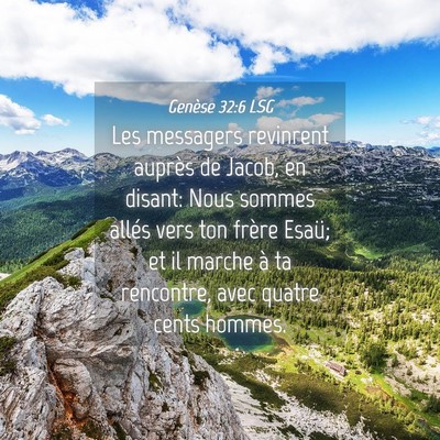 Picture 04 - Genèse 32:6 LSG - Les messagers revinrent auprès de Jacob, en - Bible Verse Picture