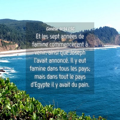 Picture 04 - Genèse 41:54 LSG - Et les sept années de famine commencèrent à - Bible Verse Picture