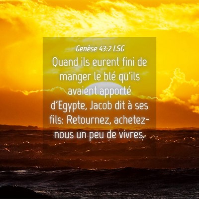 Picture 04 - Genèse 43:2 LSG - Quand ils eurent fini de manger le blé qu'ils - Bible Verse Picture
