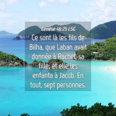 Picture 04 - Genèse 46:25 LSG - Ce sont là les fils de Bilha, que Laban avait - Bible Verse Picture