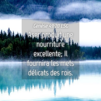 Picture 04 - Genèse 49:20 LSG - Aser produit une nourriture excellente; Il - Bible Verse Picture