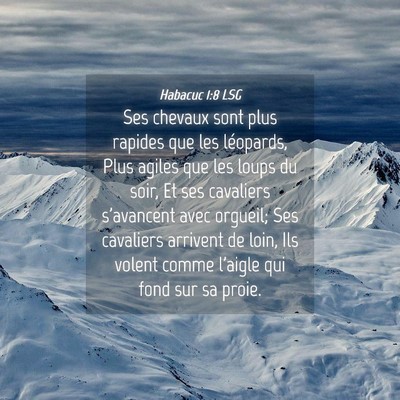 Picture 04 - Habacuc 1:8 LSG - Ses chevaux sont plus rapides que les léopards, - Bible Verse Picture