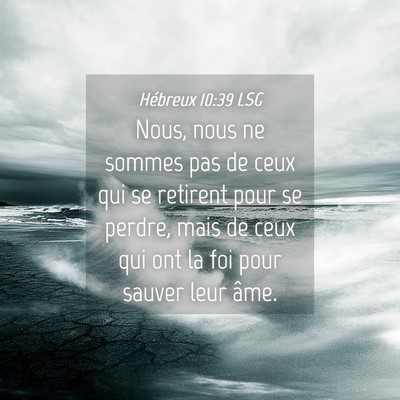 Picture 04 - Hébreux 10:39 LSG - Nous, nous ne sommes pas de ceux qui se retirent - Bible Verse Picture