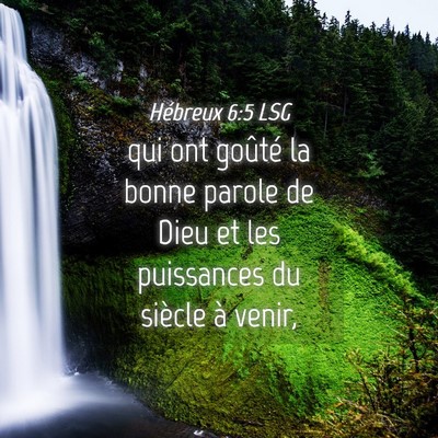 Picture 04 - Hébreux 6:5 LSG - qui ont goûté la bonne parole de Dieu et les - Bible Verse Picture