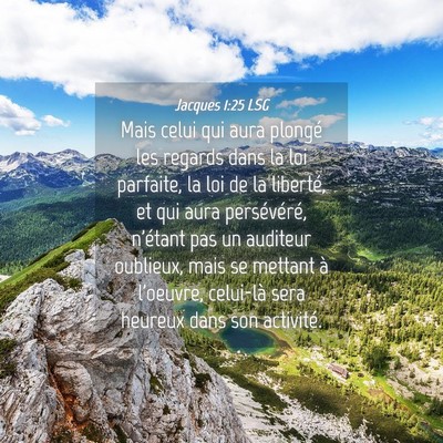 Picture 04 - Jacques 1:25 LSG - Mais celui qui aura plongé les regards dans la - Bible Verse Picture