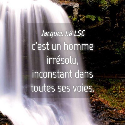 Picture 04 - Jacques 1:8 LSG - c'est un homme irrésolu, inconstant dans toutes - Bible Verse Picture