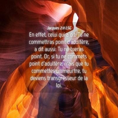 Picture 04 - Jacques 2:11 LSG - En effet, celui qui a dit: Tu ne commettras point - Bible Verse Picture