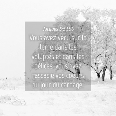 Picture 04 - Jacques 5:5 LSG - Vous avez vécu sur la terre dans les voluptés - Bible Verse Picture
