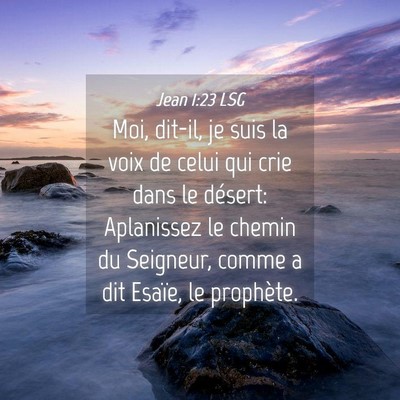 Picture 04 - Jean 1:23 LSG - Moi, dit-il, je suis la voix de celui qui crie - Bible Verse Picture