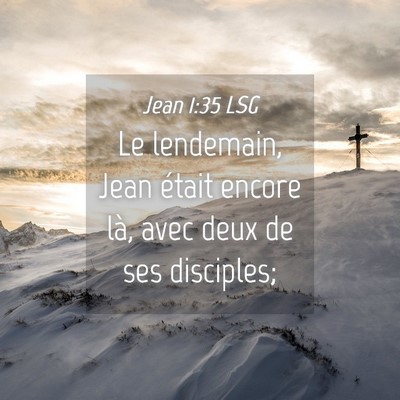 Picture 04 - Jean 1:35 LSG - Le lendemain, Jean était encore là, avec deux - Bible Verse Picture