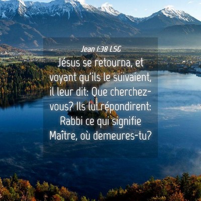 Picture 04 - Jean 1:38 LSG - Jésus se retourna, et voyant qu'ils le - Bible Verse Picture