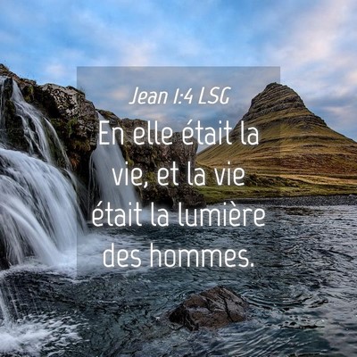 Picture 04 - Jean 1:4 LSG - En elle était la vie, et la vie était la - Bible Verse Picture